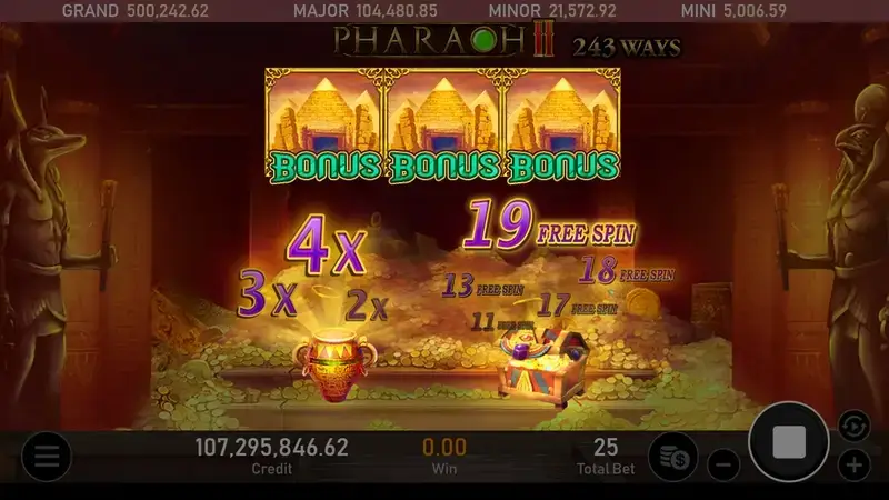 金獅法老王II盤面截圖