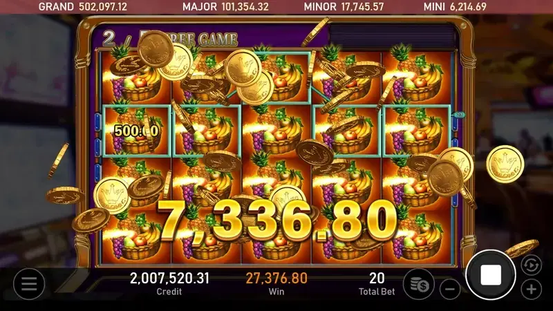金獅幸運水果鑽石免費遊戲功能畫面